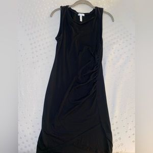 Ruched side, black dress